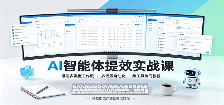 AI智能体提效实战课：搭建多类型工作流，多场景自动化，跨工具协同教程-网创之家