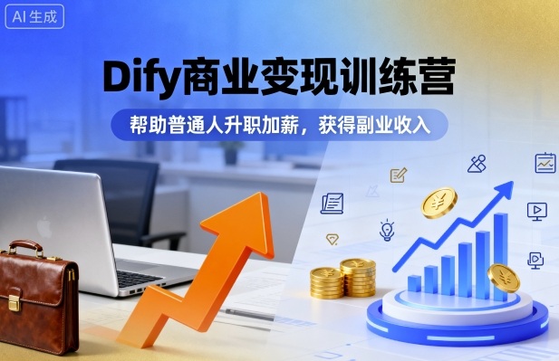 Dify商业变现训练营,帮助普通人升职加薪,获得副业收入-网创之家