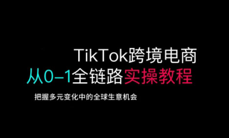 TikTok跨境电商从0-1全链路全方位实操教程，把握多元变化中的全球生意机会-网创之家