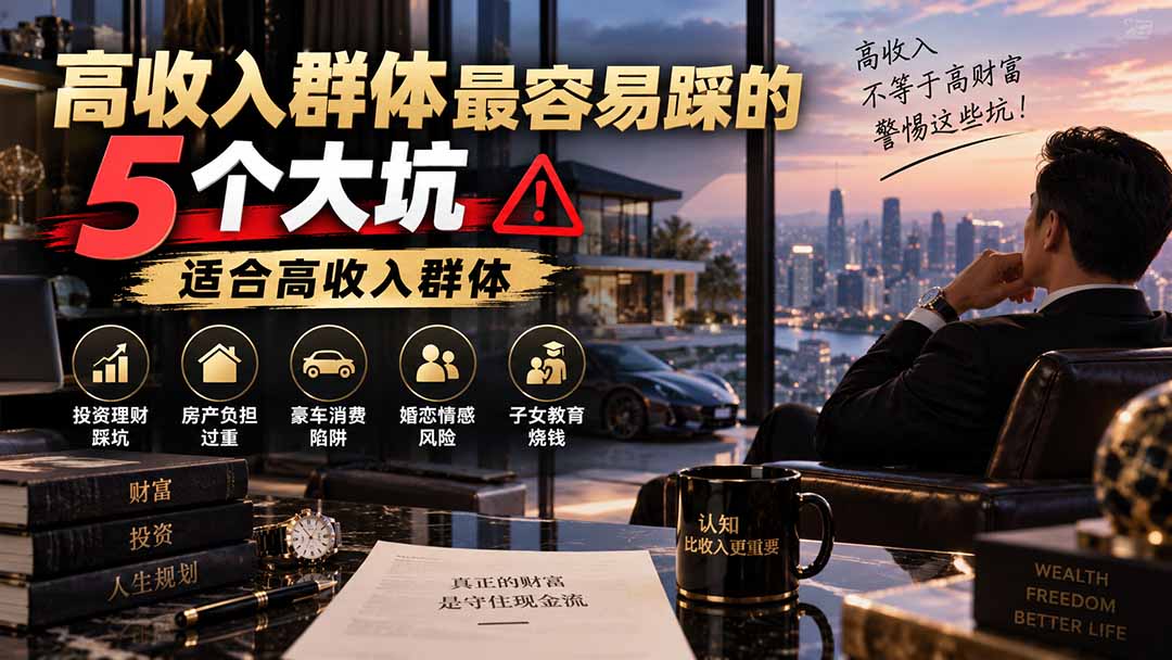 付费文章：高收入群体最容易踩的5个大坑，适合高收入群体-网创之家