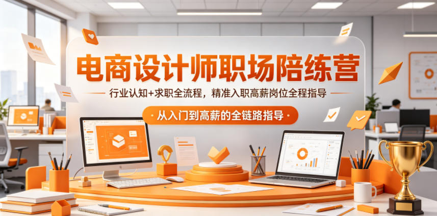 电商设计师职场陪练营，行业认知+求职全流程，精准入职高薪岗位全程指导-网创之家