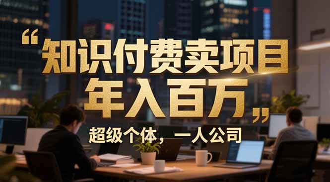 从0到年入百万：超级个体实战心得公开，个人IP×精准引流×成交系统全拆解-网创之家