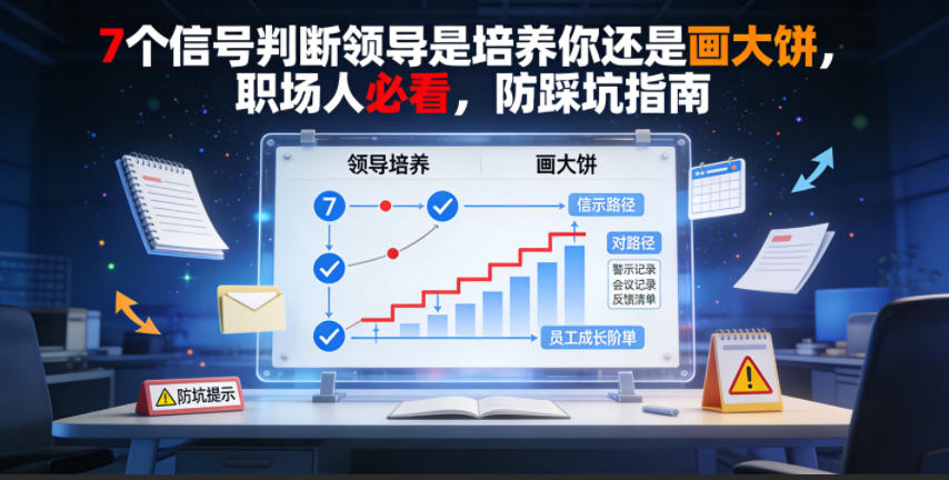 付费文章：7个信号判断领导是培养你还是画大饼，职场人必看，防踩坑指南-网创之家