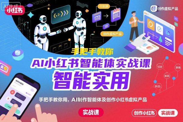 AI小红书智能体实战课,手把手教你用AI制作智能体及创作小红书虚拟产品,提效+内容商业化-网创之家