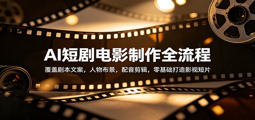 AI短剧电影制作全流程：覆盖剧本文案，人物布景，配音剪辑，零基础打造影视短片-网创之家