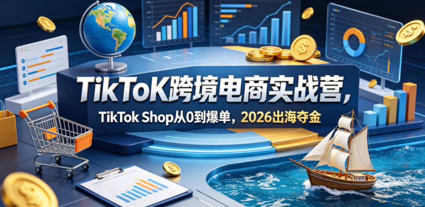 TikToK跨境电商实战营，TikTok Shop从0到爆单，2026出海夺金-网创之家