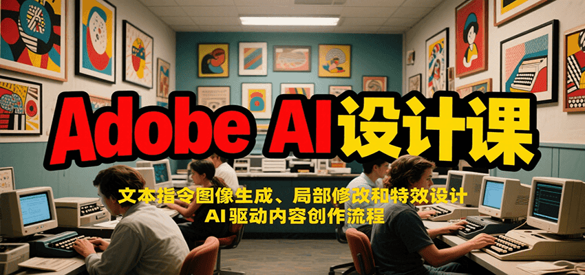 Adobe AI设计课:文本指令图像生成、局部修改和特效设计,AI驱动内容创作流程-网创之家