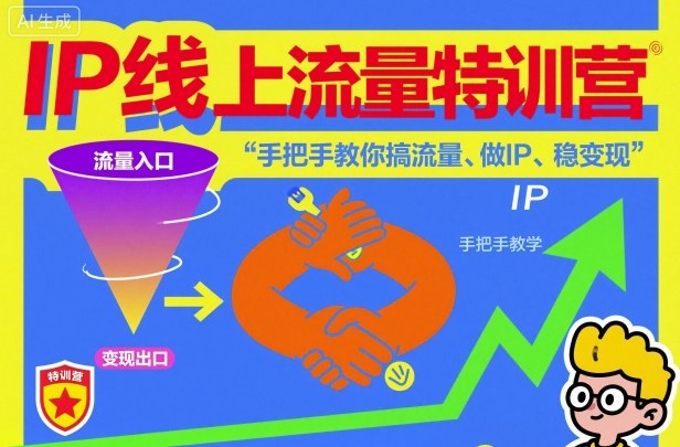 IP线上流量特训营,手把手教你搞流量、做IP、稳变现-网创之家