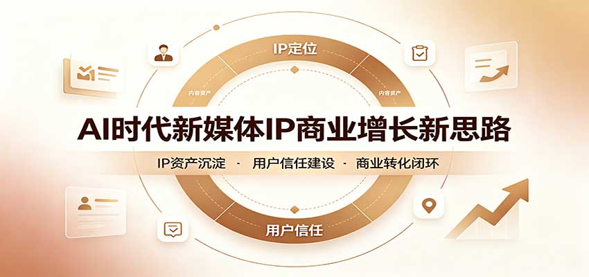 AI时代新媒体IP商业增长新思路：摒弃复杂运营套路，用极简思维打通获客路径-网创之家