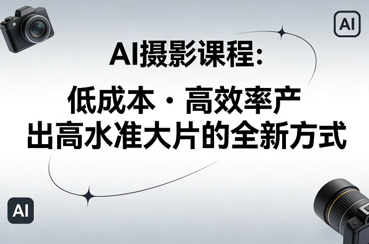 AI摄影课程，低成本高效率产出高水准大片的全新方式-网创之家