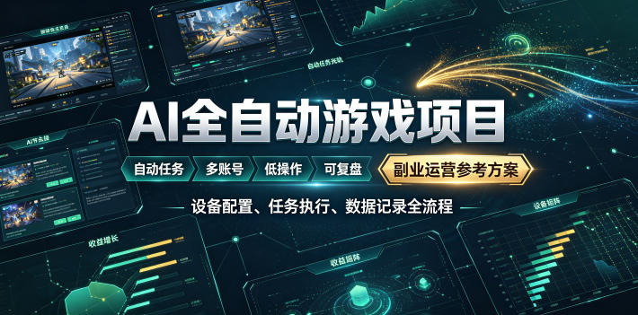 AI全自动游戏躺賺副业：日入几百，稳定运行三年的项目！【揭秘】-网创之家