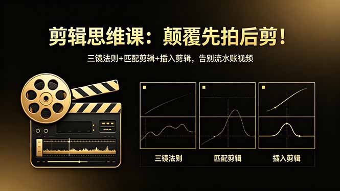 剪辑思维课：颠覆先拍后剪！三镜法则+匹配剪辑+插入剪辑，告别流水账视频-网创之家