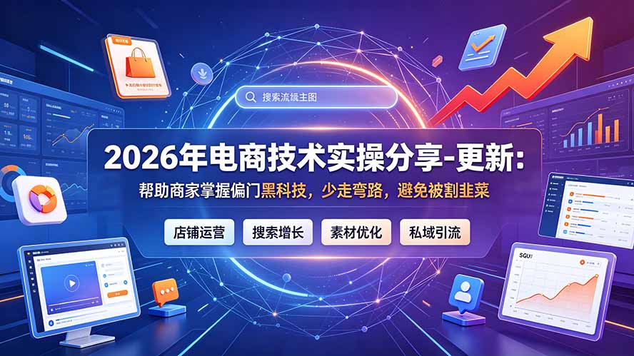 2026年电商技术实操分享-更新7月：帮助商家掌握偏门黑科技，少走弯路，避免被割韭菜-网创之家