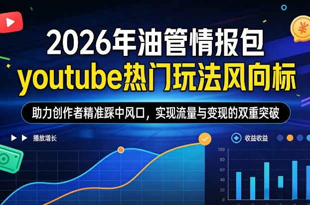 2026年油管情报包，youtube热门玩法风向标，助力创作者精准踩中风口，实现流量与变现的双重突破(更新)-网创之家
