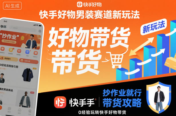 快手好物男装赛道新玩法，抄作业就行，0经验玩转快手好物带货-网创之家