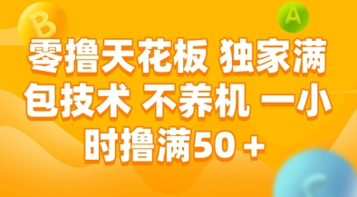 零撸天花板，独家满包技术，不用养机，一小时撸满50+，收益稳定【揭秘】-网创之家