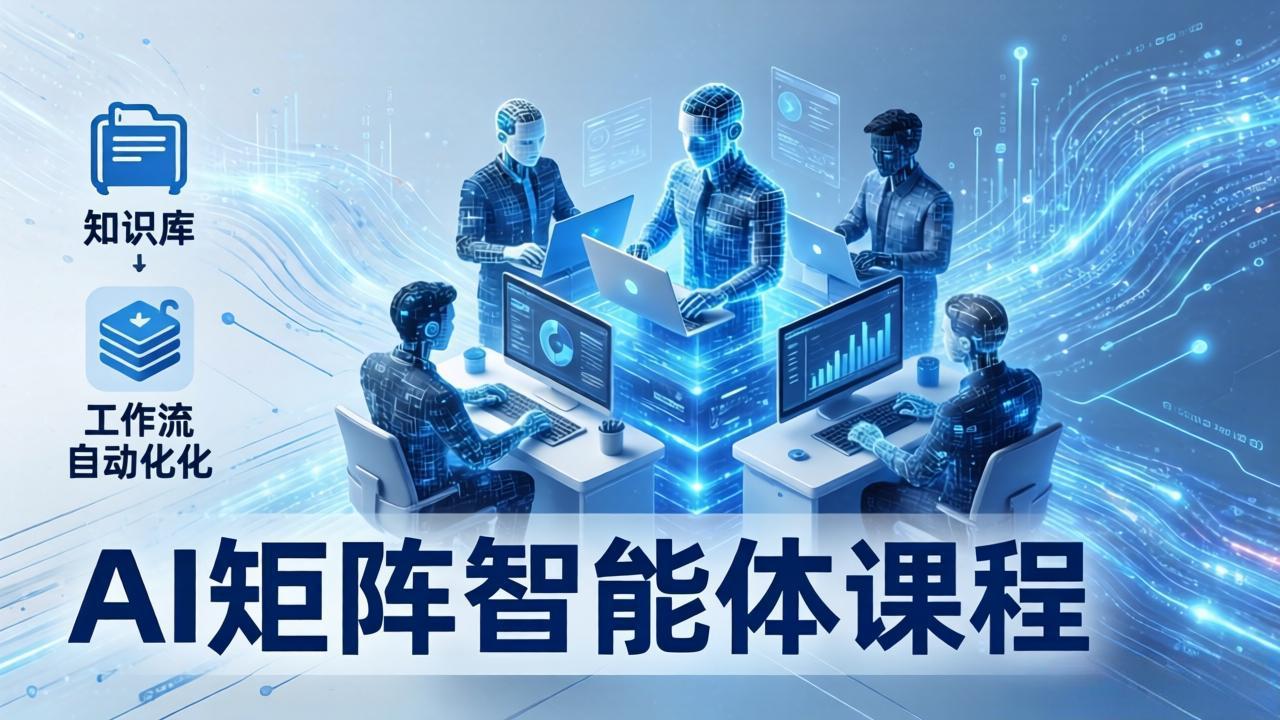 AI矩阵智能体实战：100个数字员工批量生产内容，文本知识库+工作流自动化全搞定-网创之家