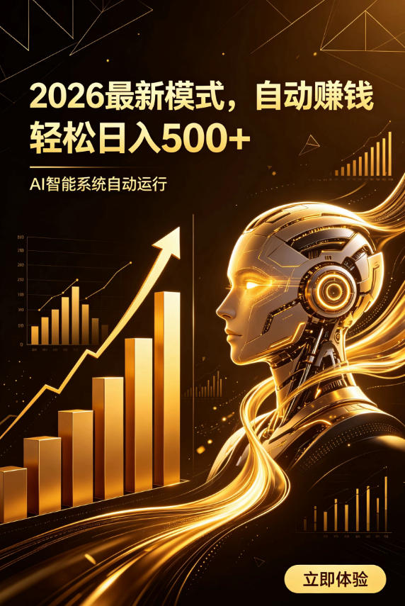 AI智能广告，自动賺钱新模式，轻松日入500+，主业副业都可做，适合任何人群【揭秘】-网创之家