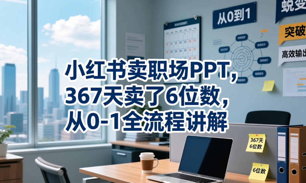 小红书卖职场PPT，367天卖了6位数，从0-1全流程讲解-网创之家