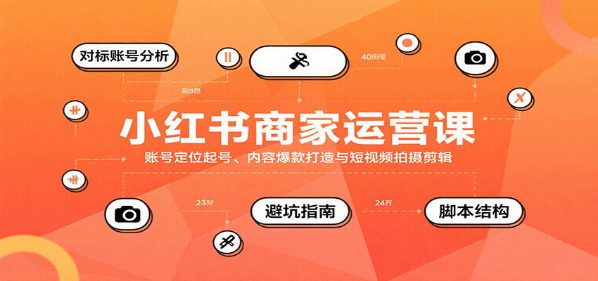 小红书商家运营课,账号定位起号、内容爆款打造与短视频拍摄剪辑-网创之家