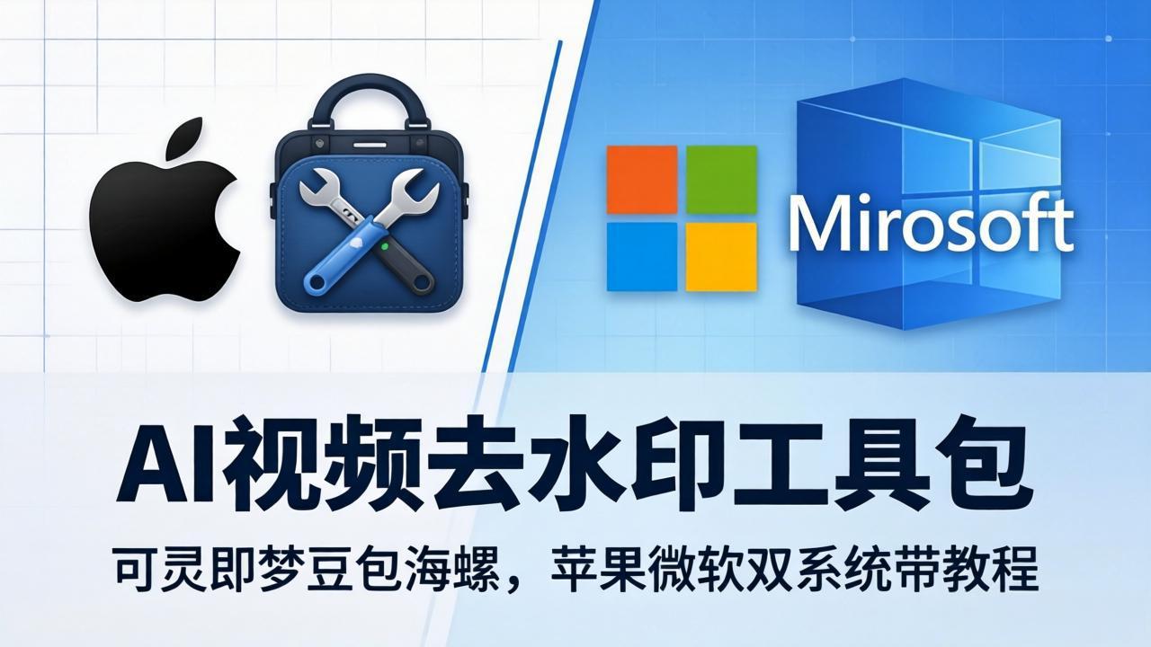 AI视频去水印工具包：可灵即梦豆包海螺，苹果微软双系统带教程-网创之家