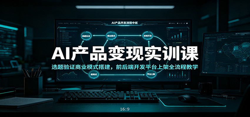 AI产品变现实训课：选题验证商业模式搭建，前后端开发平台上架全流程教学-网创之家