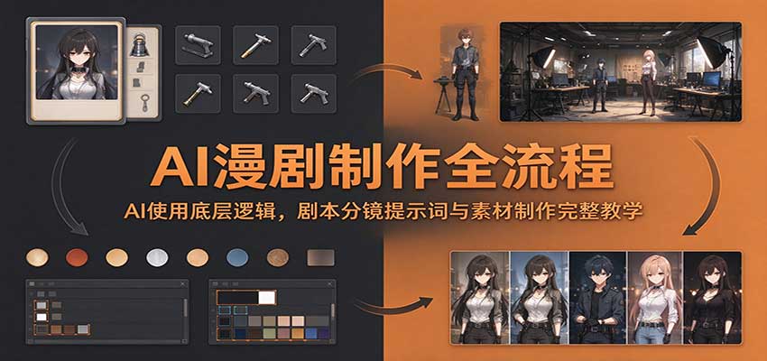 AI漫剧制作全流程：AI使用底层逻辑，剧本分镜提示词与素材制作完整教学-网创之家