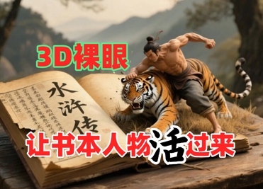 书本人物裸眼3D视频,新的玩法,流量超猛,保姆级教程-网创之家