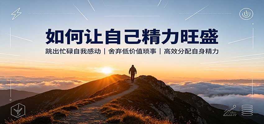 如何让自己精力旺盛：跳出忙碌自我感动，舍弃低价值琐事，高效分配自身精力-网创之家