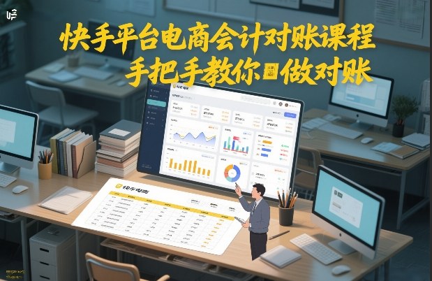 快手平台电商会计对账课程，手把手教你做对账-网创之家