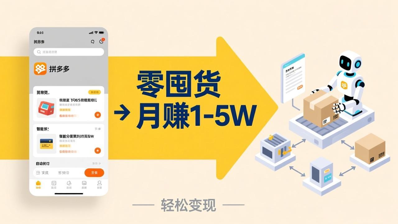 不用囤货不用跑单！拼多多虚拟玩法，机器人管理发货和客服，帮你月赚 1-5W-网创之家
