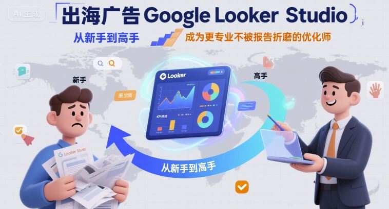 出海广告Google Looker Studio从新手到高手，成为更专业不被报告折磨的优化师-网创之家