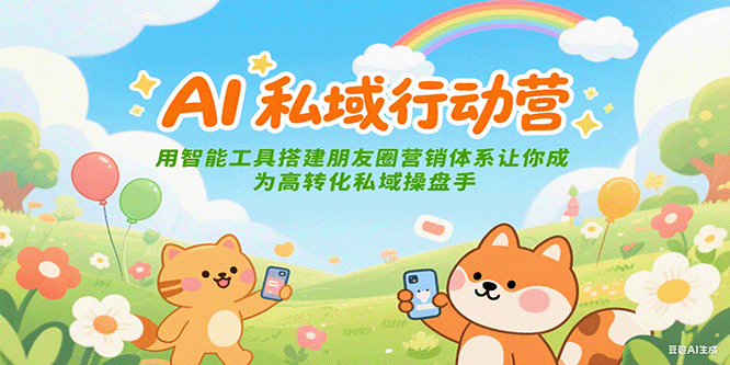 AI私域行动营：用智能工具搭建朋友圈营销体系让你成为高转化私域操盘手-网创之家