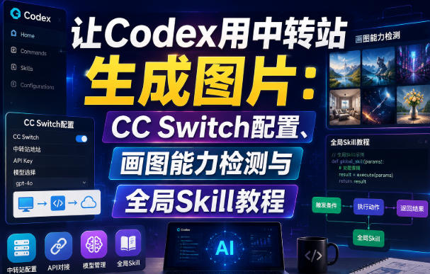 让Codex用中转站生成图片：CC Switch配置、画图能力检测与全局Skill教程-网创之家