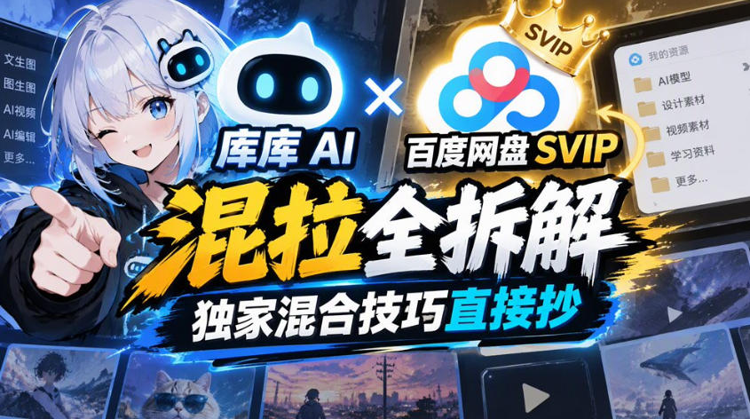 库库AI×百度网盘SVIP混拉全拆解,独家混合技巧直接抄-网创之家