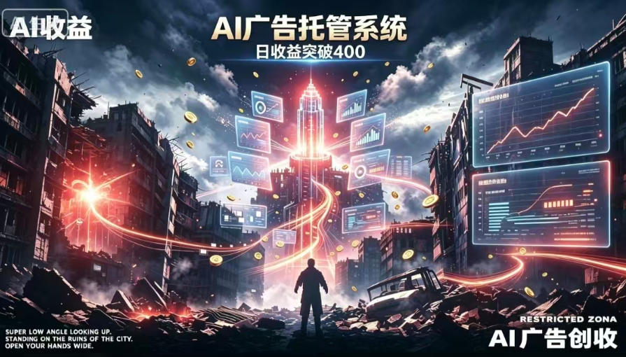 AI智能广告，全自动化运行，单日可达400+，小白新手0基础上手【揭秘】-网创之家