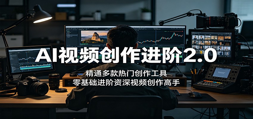 AI视频创作进阶2.0：精通多款热门创作工具，零基础进阶资深视频创作高手-网创之家