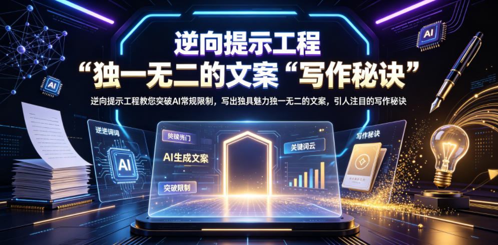 逆向提示工程教您突破AI常规限制，写出独具魅力独一无二的文案，引人注目的写作秘诀【原创双语字幕】-网创之家