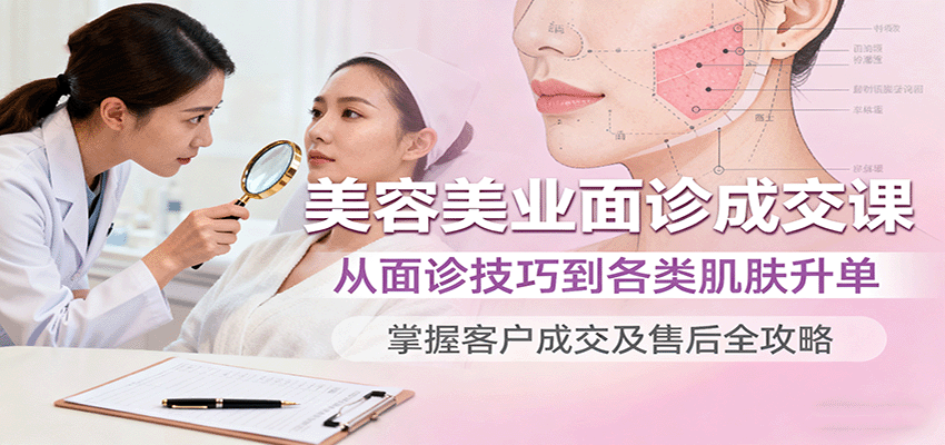 美容美业面诊成交课,从面诊技巧到各类肌肤升单,掌握客户成交及售后全攻略-网创之家