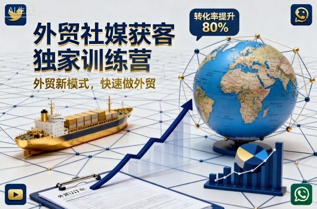 外贸社媒获客独家训练营，外贸新模式，快速做外贸(更新26年08月21日)-网创之家