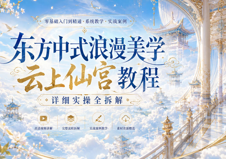 东方中式浪漫美学云上仙宫教程，详细实操全拆解-网创之家