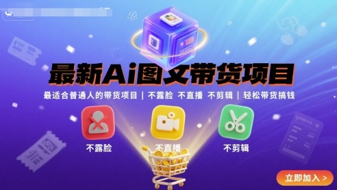 最新Ai图文带货项目，最适合普通人的带货项目，不露脸 不直播 不剪辑就可以轻松带货搞钱(完结)-网创之家
