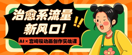 治愈系流量新风口,AI+宫崎骏动画创作实战课,从0到1打造爆款视频-网创之家