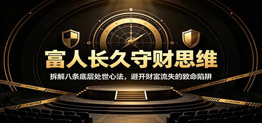 富人长久守财思维：拆解八条底层处世心法，避开财富流失的致命陷阱-网创之家