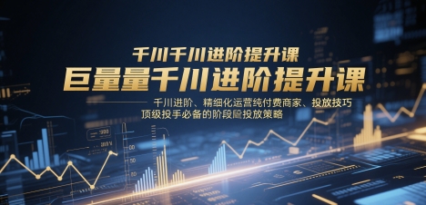 巨量千川进阶提升课，千川进阶、精细化运营纯付费商家、投放技巧、顶级投手必备的阶段性投放策略-网创之家