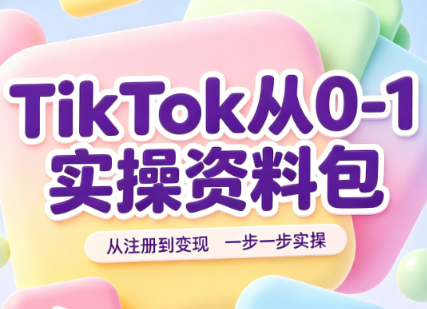 TikTok从0-1实操资料包：养号SOP+爆款公式+投流手册-网创之家