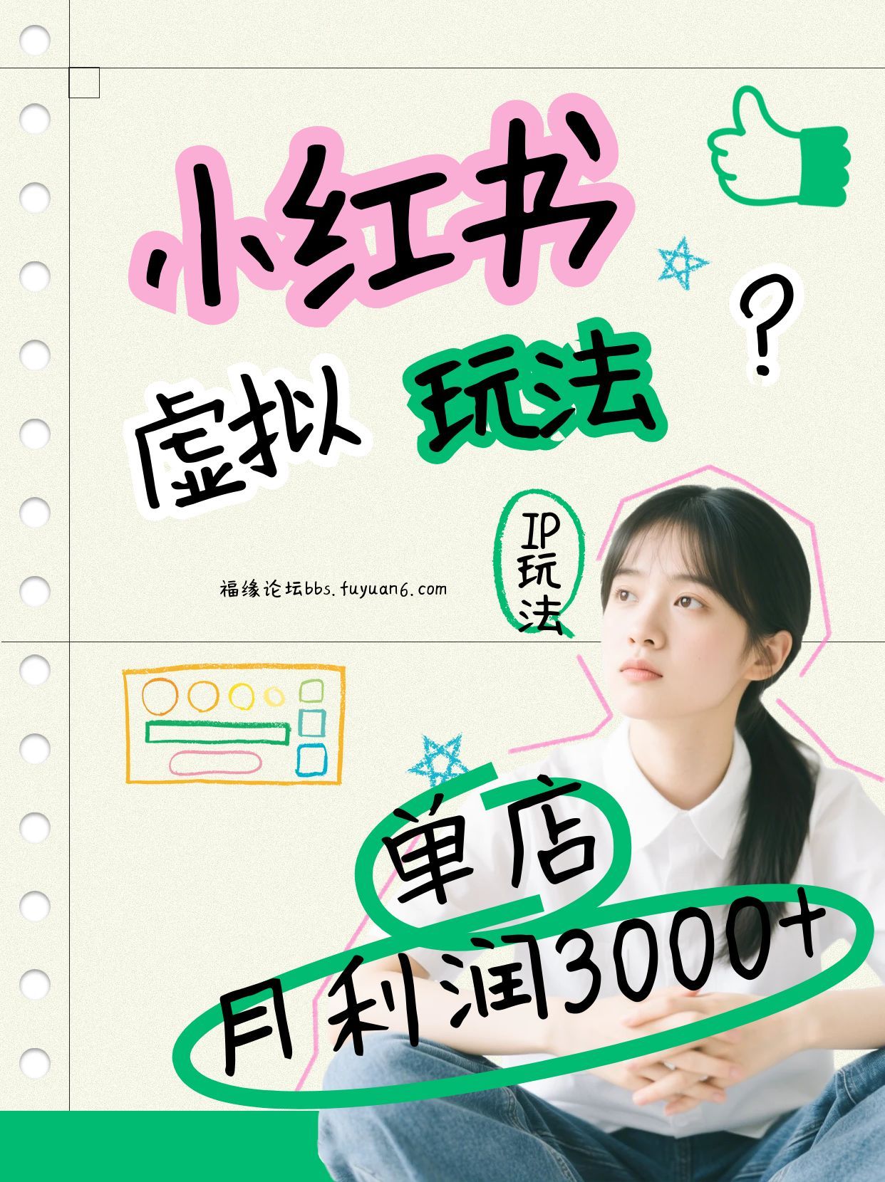 小红书虚拟玩法(铺货流和单品玩法)，单店月利润3000+，IP打法+原创商品(0违规)-网创之家