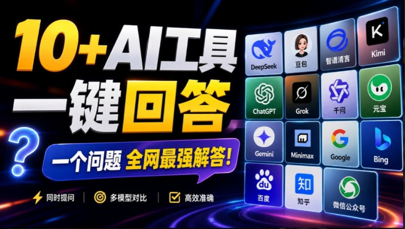 这款浏览器插件可以封神了！只需提出问题，一次性调用数10+AI引擎排队回答，效率提升10倍+全提问-网创之家