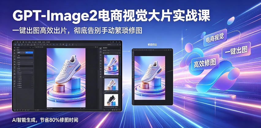 GPT-Image2电商视觉大片实战课，一键出图高效出片，彻底告别手动繁琐修图(更新)-网创之家