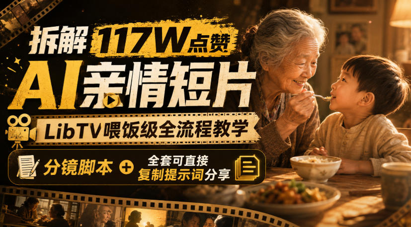 拆解117W点赞AI亲情短片，LibTV喂饭级全流程教学，分镜脚本+全套可直接复制提示词分享-网创之家